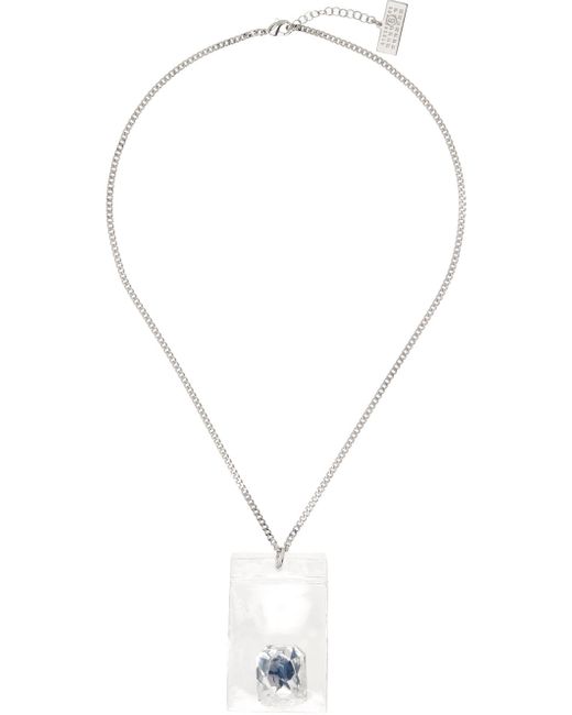 MM6 by Maison Martin Margiela Multicolor Silver Stone In Plastic Bag Necklace for men