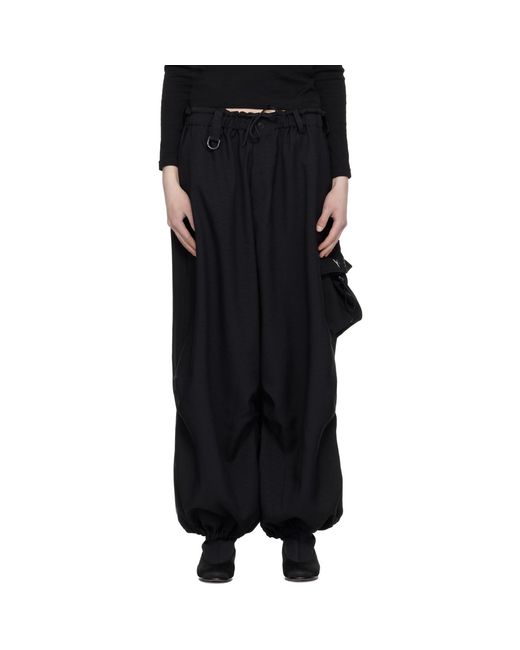 Y-3 Black Sport Uniform Wide Cargo Pants