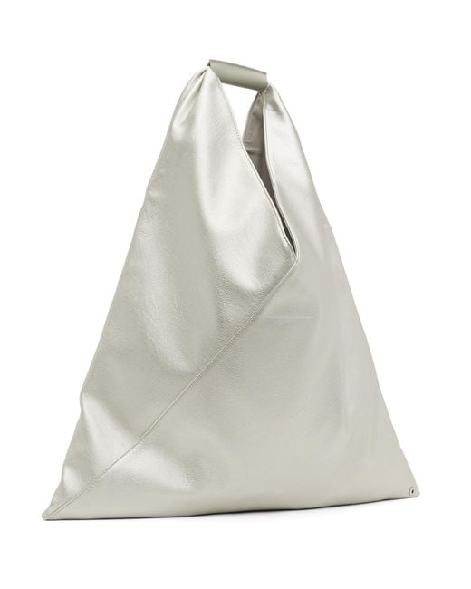 MM6 by Maison Margiela Gray Classic Faux-Leather Tote for men