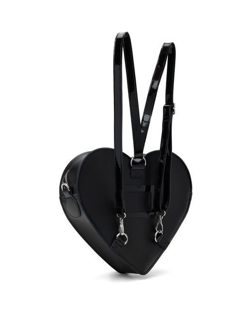 Dr. Martens Black Kiev Leather Heart Shaped Backpack