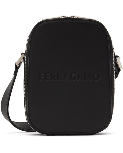 Ferragamo Black Compact Crossbody Bag for men
