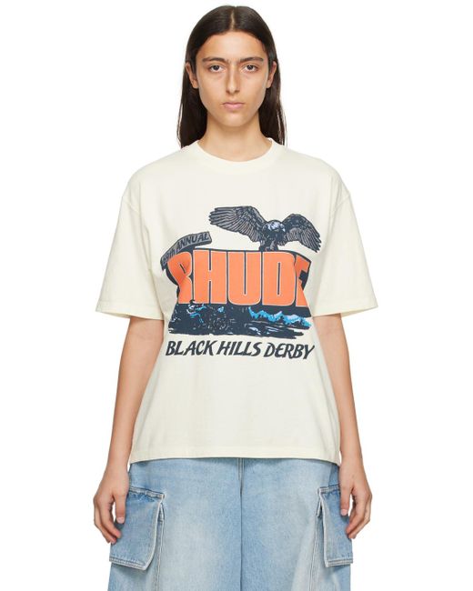 Rhude Multicolor Off-white 'black Hills Rally' T-shirt