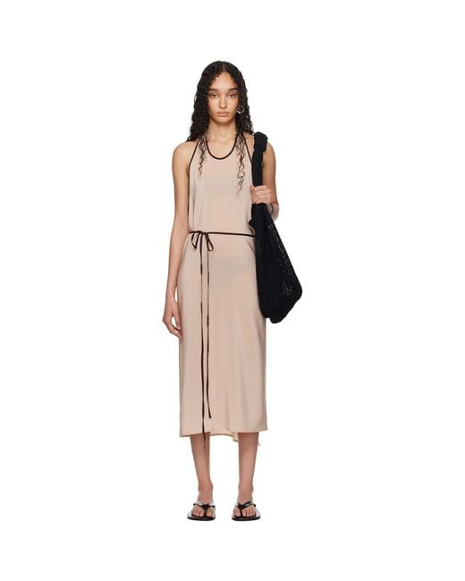 Baserange Black Ssense Exclusive Apron Wrap Midi Dress