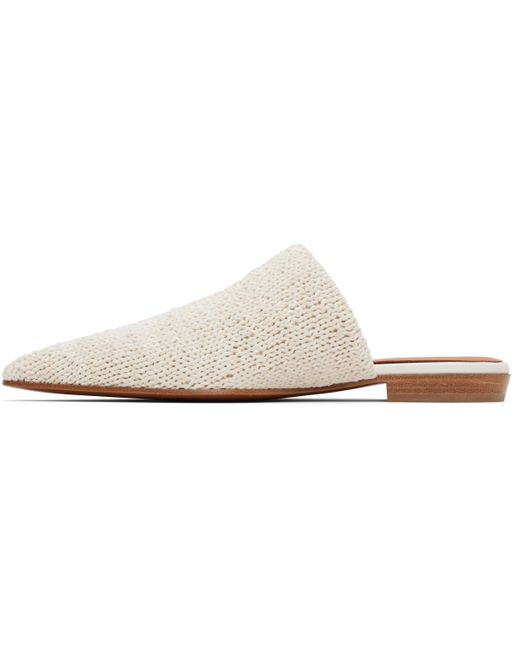Alexander McQueen Black Off- Birdee Leather Knit Mules