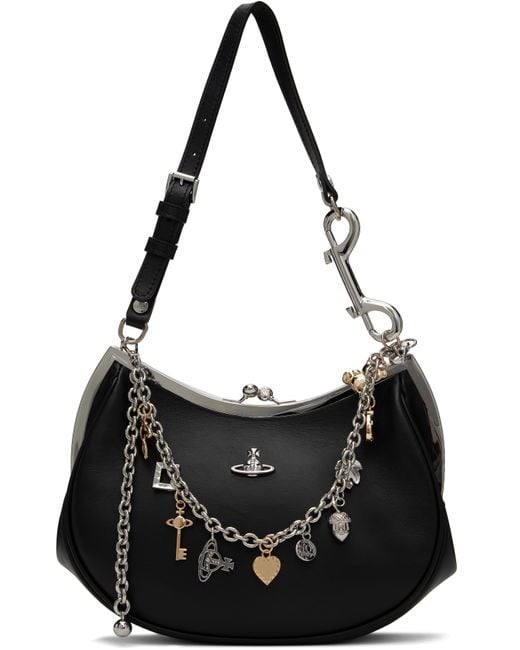 Vivienne Westwood ブラック Charm Frame バッグ Black
