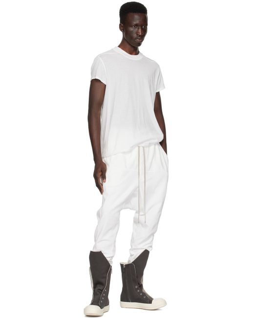 T-shirt ajusté blanc cassé Rick Owens pour homme en coloris Black