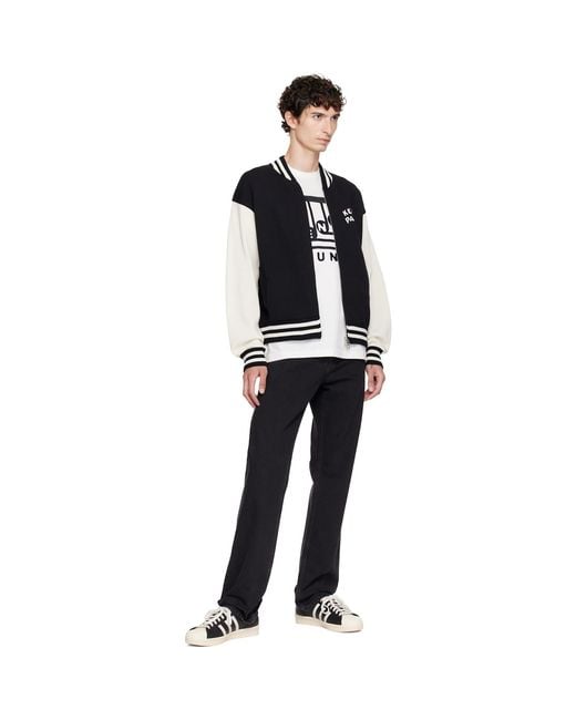 KENZO Black Paris Paris Emblem' Varsity Cardigan for men