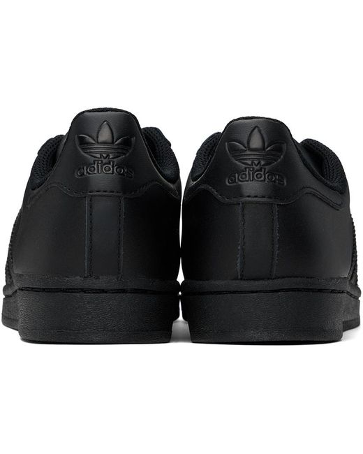 Adidas Originals Black Superstar Sneakers for men