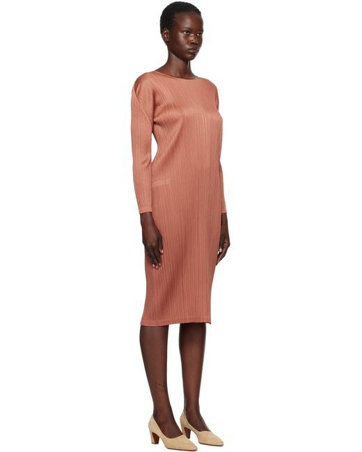 Pleats Please Issey Miyake Black Monthly Colors December Midi Dress