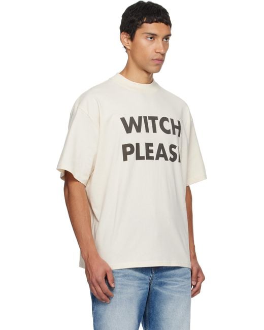 Egonlab White Off- 'Witch Please' T-Shirt for men