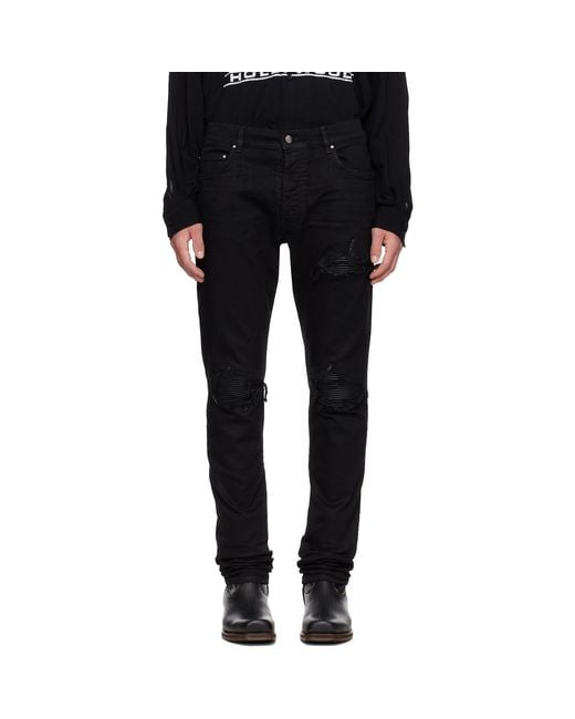 Amiri Black Waxed Mx1 Jeans for men
