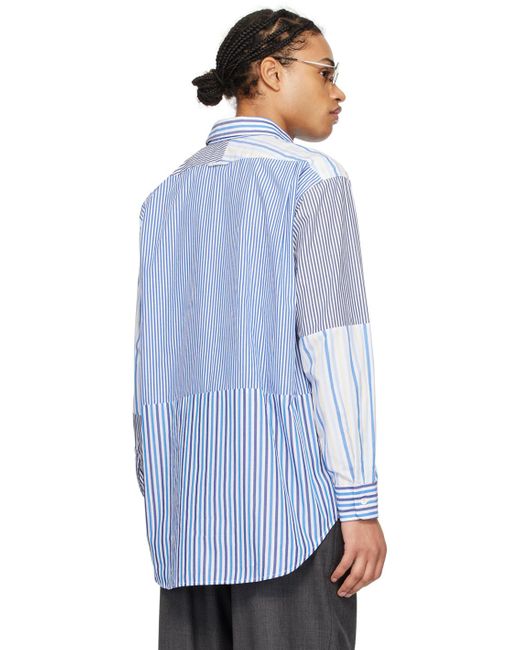Enginee garments chemise bleu et blanc à patchwork Engineered Garments pour homme en coloris Blue