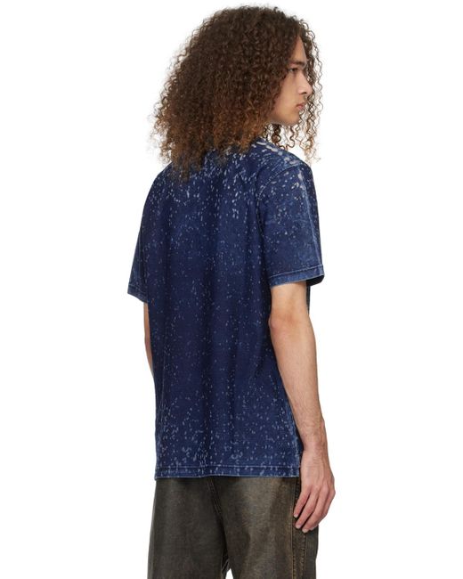 DIESEL Blue T-just-slits-n15 T-shirt for men
