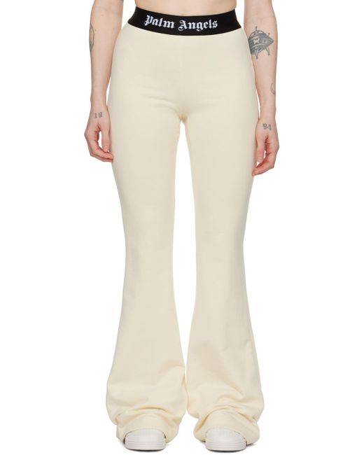Palm Angels Off-white Flared Lounge Pants