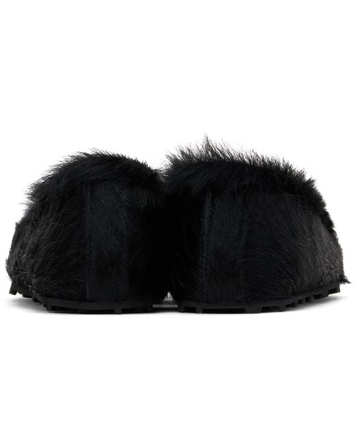 Marni Black Calf-hair Moc Loafers for men