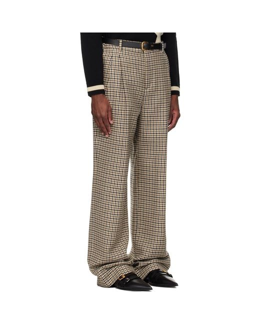 Valentino Multicolor Houndstooth Wool Trousers for men