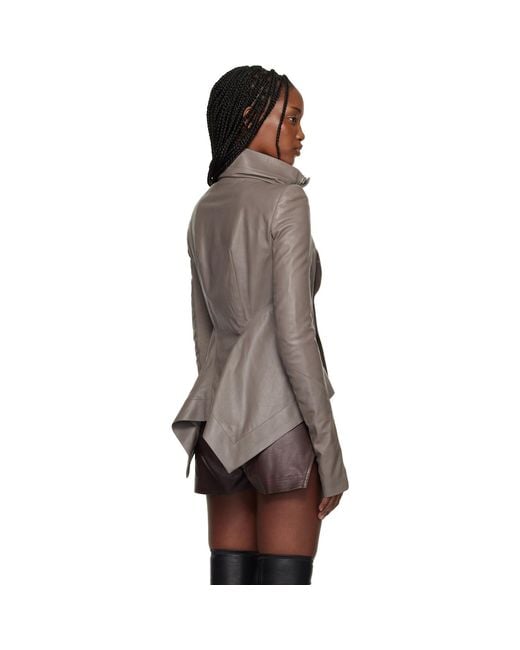 Rick Owens Black Temple Naska Leather Jacket