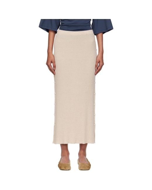 Baserange Multicolor Franca Midi Skirt