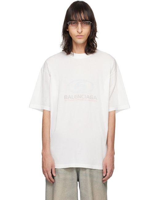 Balenciaga White Surfer T-shirt for men