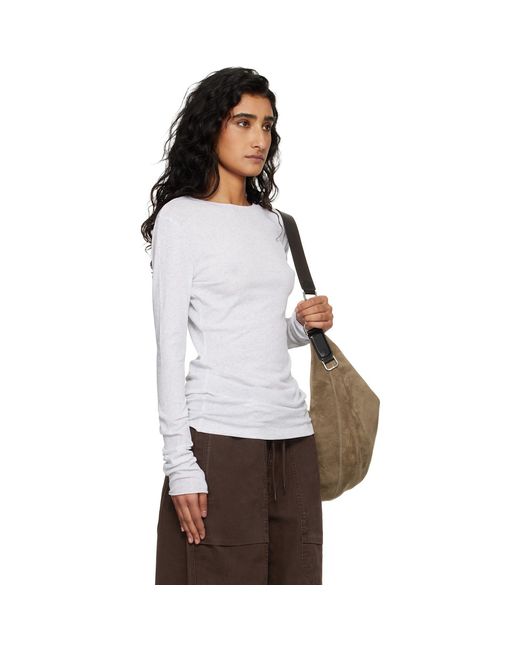 Entire studios White Sheer Long Sleeve T-Shirt