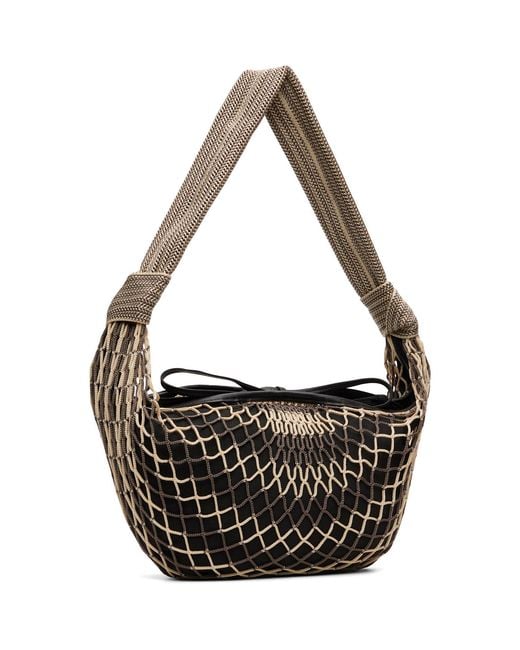 Lemaire Black Fortune Croissant Filt Bag for men
