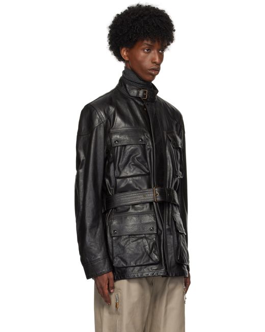 Belstaff Black Legacy Trialmaster Panther Leather Jacket for men