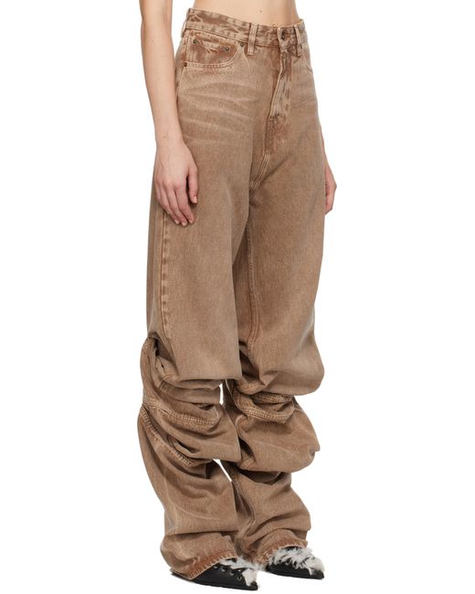 Y. Project Natural Draped Cuff Jeans