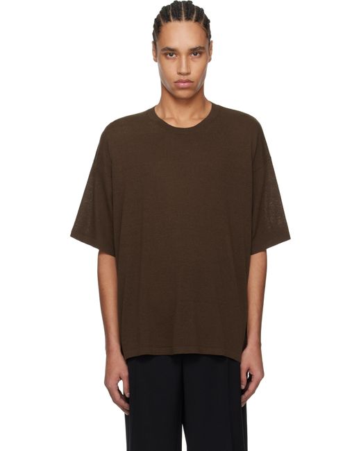 The Row Brown Stockton Silk-Bourette T-Shirt for men