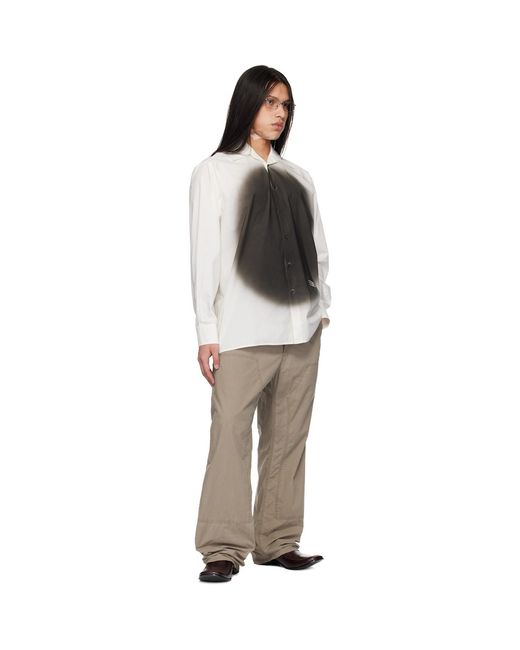 MM6 by Maison Margiela Black Spray Print Shirt for men