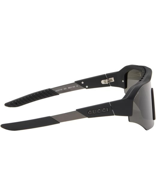 Gucci Black Shield Sunglasses for men