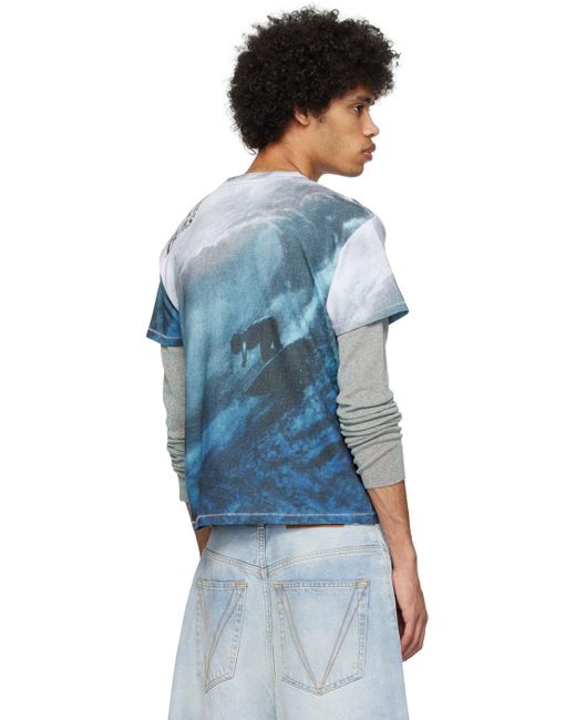 T-shirt 'beach boys' bleu et gris ERL pour homme en coloris Blue