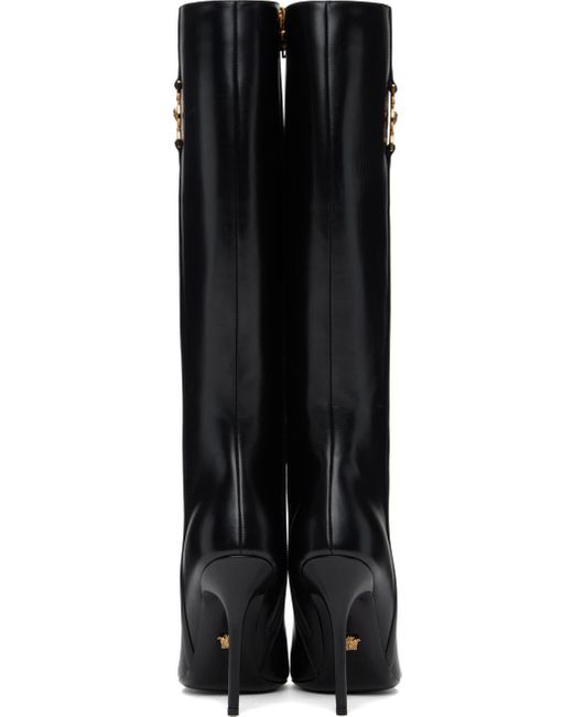 Versace Black Medusa '95 Knee-High Boots