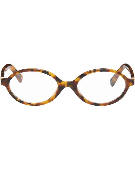 Miu Miu Brown 'Miu Regard' Glasses