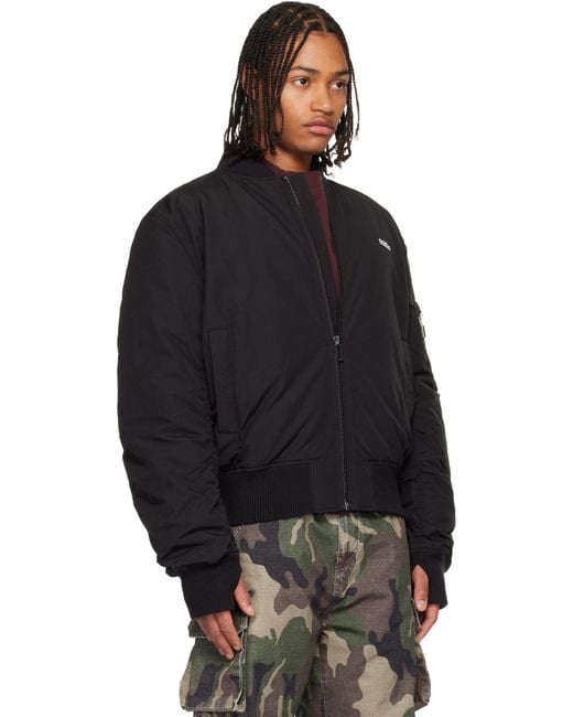 032c Black Suspicious Minds Bomber Jacket for men