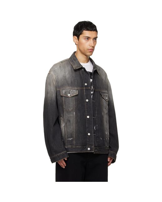 Acne Black Oversized Denim Jacket for men