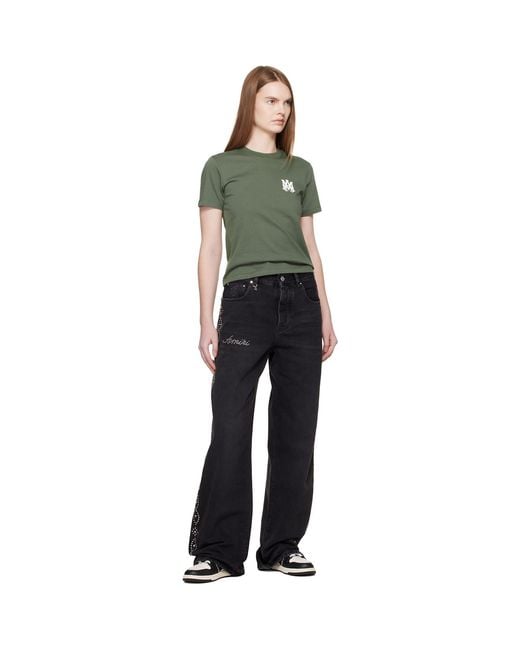 Amiri Green Ma Core Logo T-Shirt