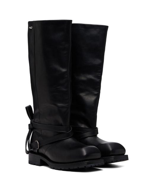 Our Legacy Black High Engine Tall Boots