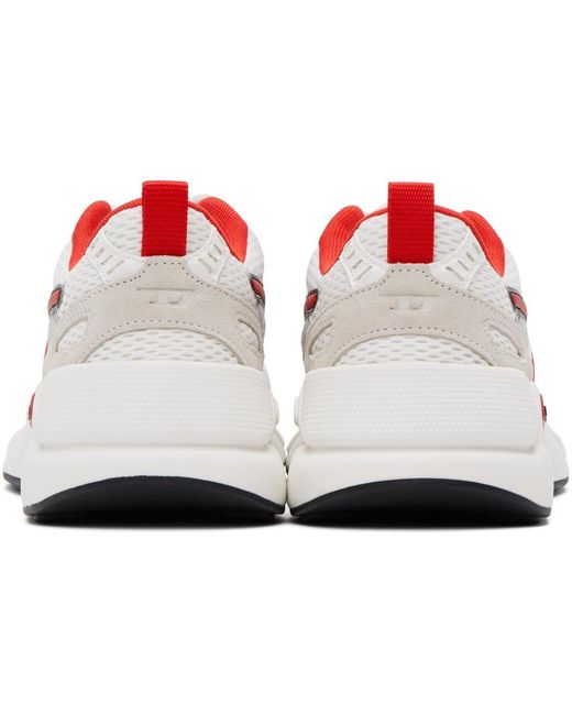 DIESEL Black White & Red S-serendipity Sport Sneakers for men