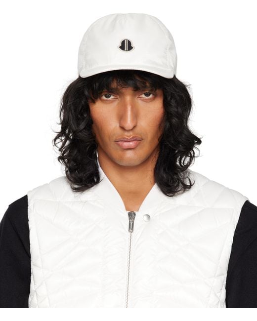 Rick Owens Black Moncler + Off- Baseball Cap for men