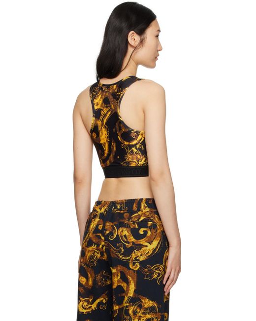 Versace Black Printed Tank Top