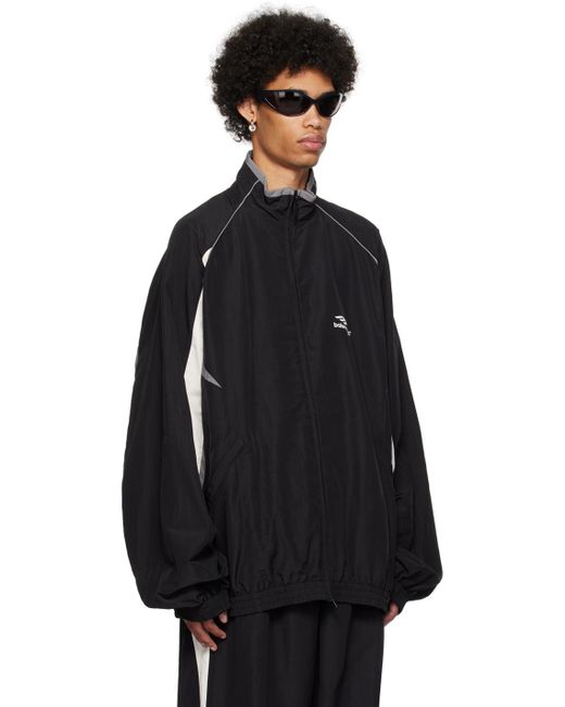 Balenciaga Paneled Track Jacket in Black for Men | Lyst Balenciaga Paneled Track Jacket in Black for Men | Lyst