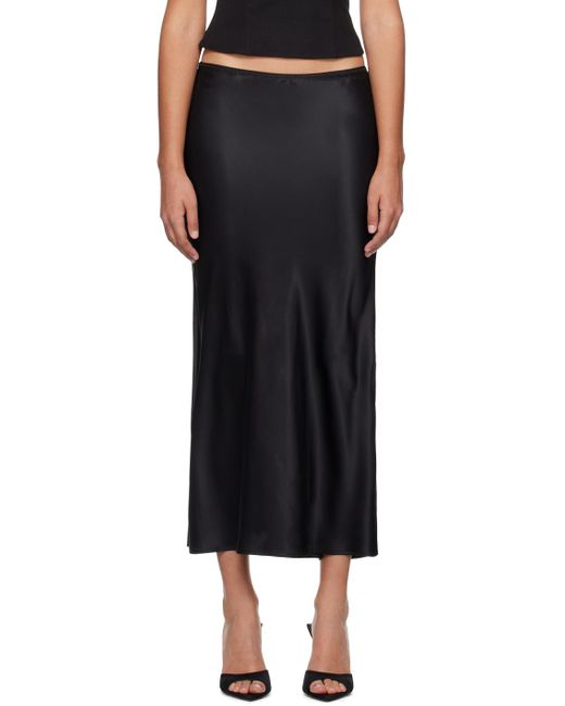 Reformation Black Layla Maxi Skirt