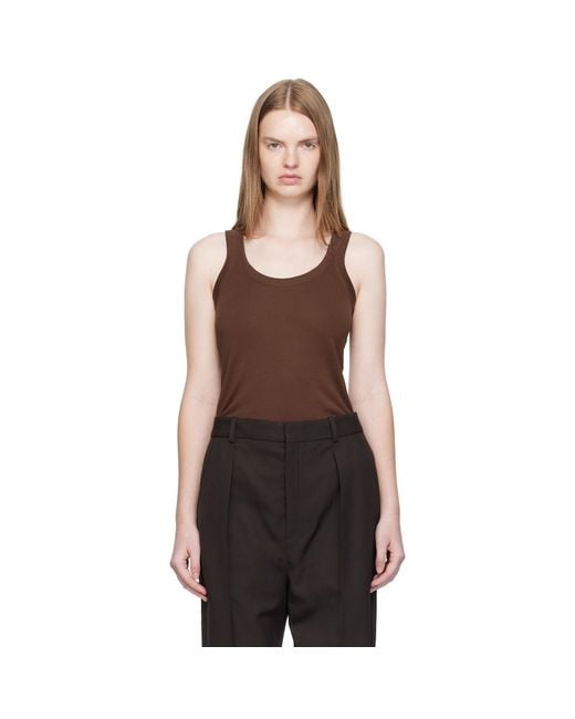 Lemaire Black Rib Tank Top