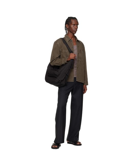 Lemaire Black Large Soft Game Bag for men