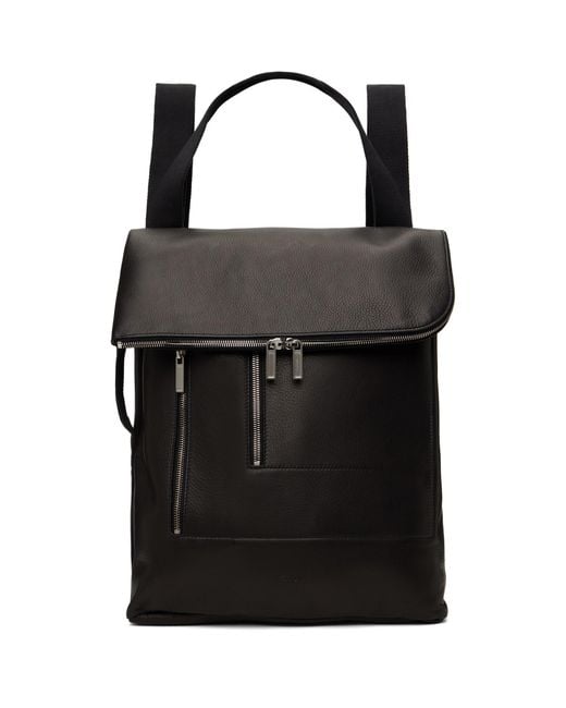 Rick Owens Black Hollywood Cargo Backpack for men