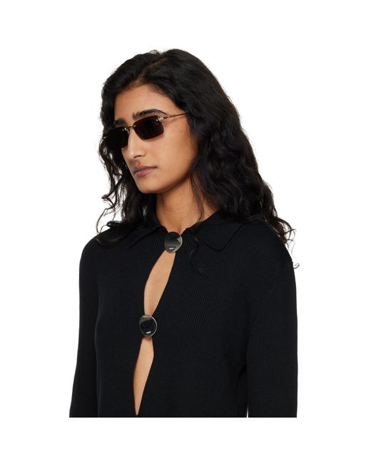 Gucci Black Rectangular Frame Sunglasses
