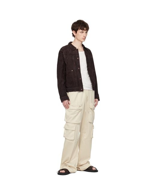 Amiri Natural Off- Multi Pocket Cargo Pants for men