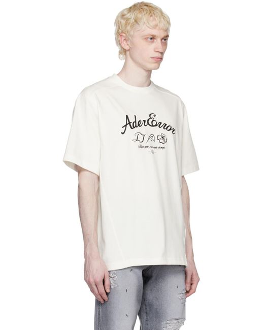 Adererror White Sollec T-shirt for men