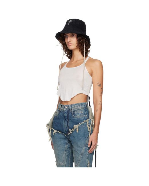 Rick Owens Blue Temple Beach Hat
