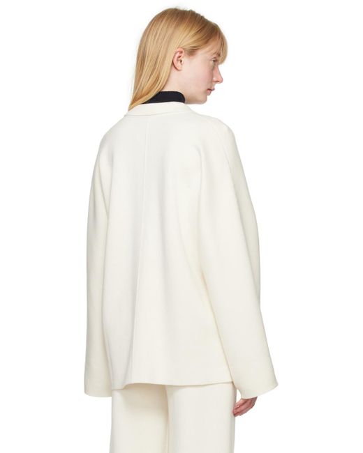 Lauren Manoogian White Off- Buttoned Jacket